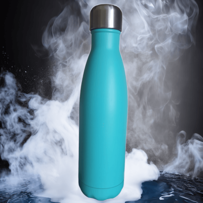 Casa si Gradina - Bucatarie si vesela - Accesorii bar - Termosuri si Cani termos - Sticla de apa izotermic din otel inoxidabil KARRY VESSEL, izolata in vid de 500 ml,albastru deschis - Infinity.ro