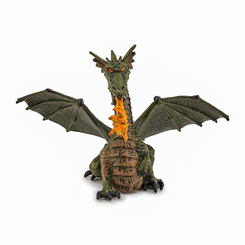 Jucarii, Copii si Bebe - Jucarii si jocuri - Figurine - Papo figurina dragon verde inaripat cu flacara - Infinity.ro