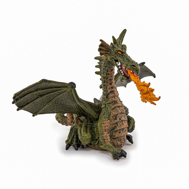 Jucarii, Copii si Bebe - Jucarii si jocuri - Figurine - Papo figurina dragon verde inaripat cu flacara - Infinity.ro