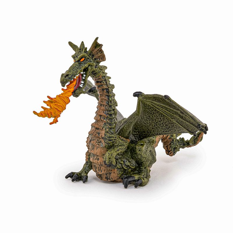 Jucarii, Copii si Bebe - Jucarii si jocuri - Figurine - Papo figurina dragon verde inaripat cu flacara - Infinity.ro