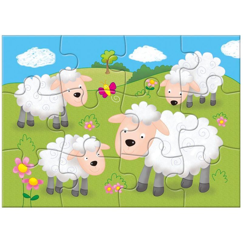Jucarii, Copii si Bebe - Jucarii si jocuri - Jocuri si puzzle - Puzzle - Set 4 puzzle-uri Animale de la ferma (4, 6, 8, 12 piese) - Infinity.ro