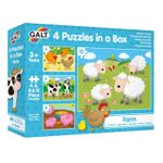 Jucarii, Copii si Bebe - Jucarii si jocuri - Jocuri si puzzle - Puzzle - Set 4 puzzle-uri Animale de la ferma (4, 6, 8, 12 piese) - Infinity.ro