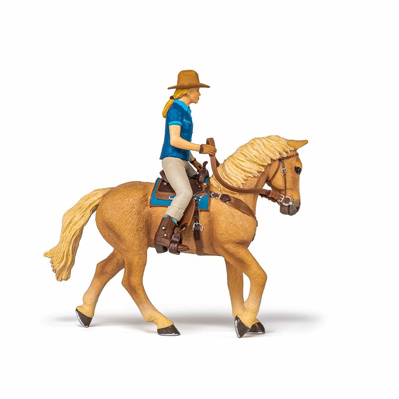 Jucarii, Copii si Bebe - Jucarii si jocuri - Figurine - Papo figurina set cowgirl (vacarita) pe cal usa - Infinity.ro
