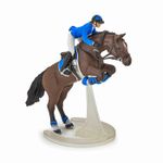 Jucarii, Copii si Bebe - Jucarii si jocuri - Figurine - Papo figurina cal sarind cu jocherita - Infinity.ro