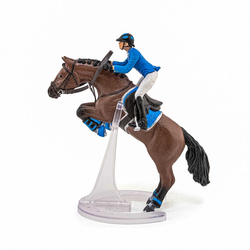 Jucarii, Copii si Bebe - Jucarii si jocuri - Figurine - Papo figurina cal sarind cu jocherita - Infinity.ro