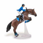 Jucarii, Copii si Bebe - Jucarii si jocuri - Figurine - Papo figurina cal sarind cu jocherita - Infinity.ro