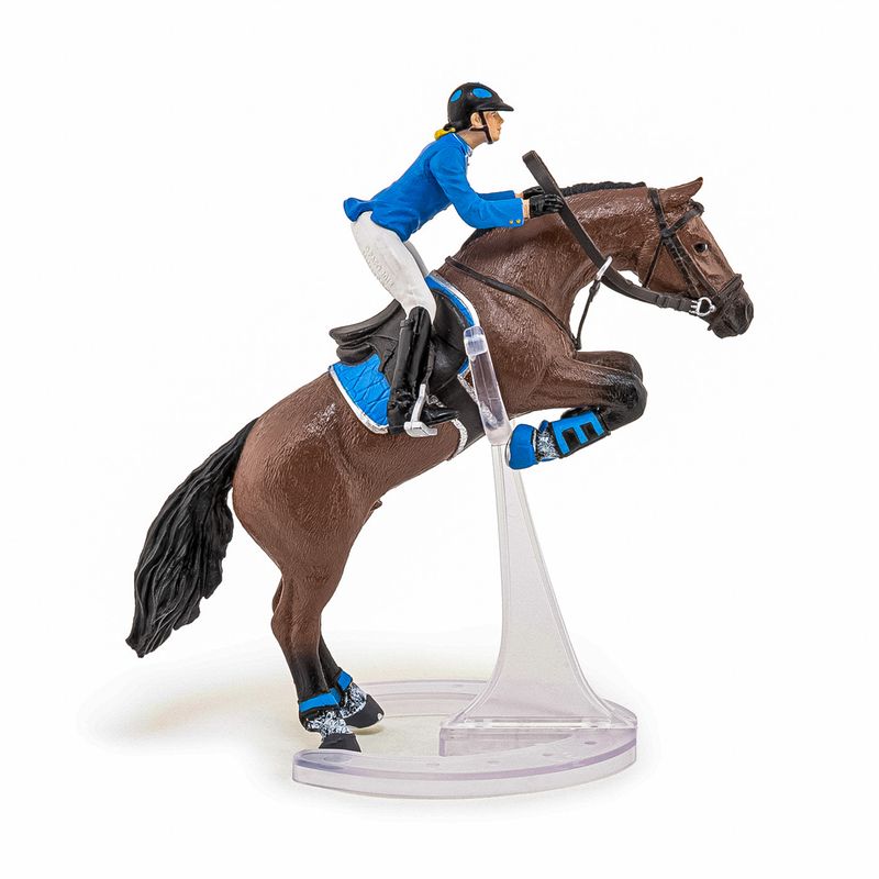 Jucarii, Copii si Bebe - Jucarii si jocuri - Figurine - Papo figurina cal sarind cu jocherita - Infinity.ro