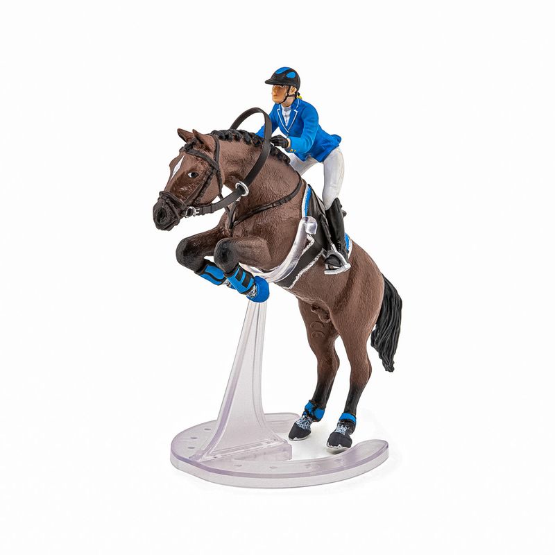 Jucarii, Copii si Bebe - Jucarii si jocuri - Figurine - Papo figurina cal sarind cu jocherita - Infinity.ro