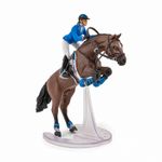 Jucarii, Copii si Bebe - Jucarii si jocuri - Figurine - Papo figurina cal sarind cu jocherita - Infinity.ro