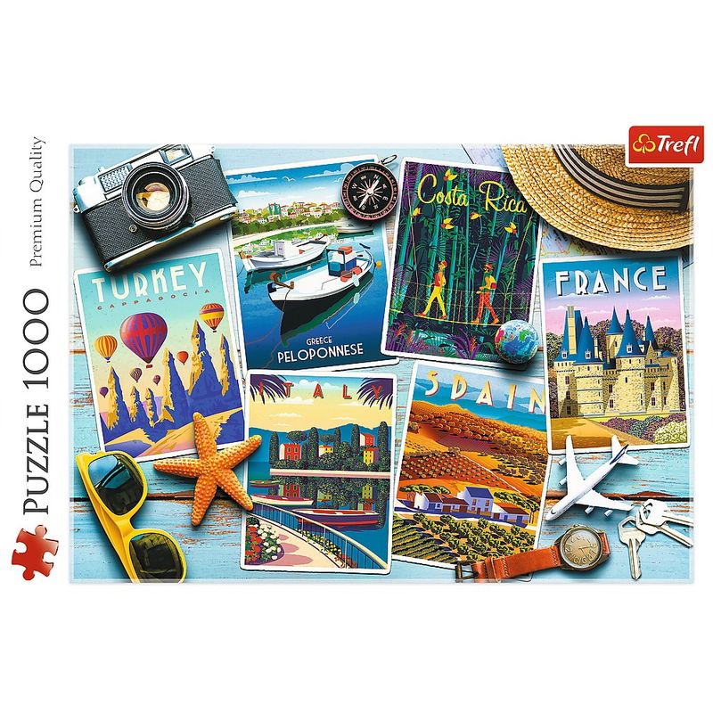 Jucarii, Copii si Bebe - Jucarii si jocuri - Jocuri si puzzle - Puzzle - Puzzle Trefl 1000 carti postale - Infinity.ro