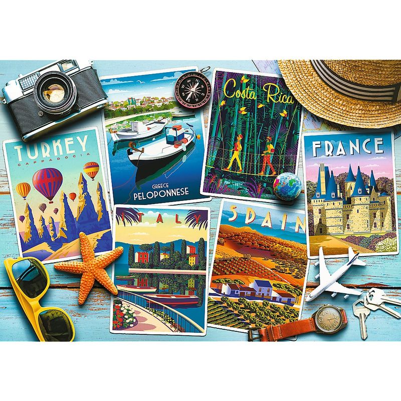 Jucarii, Copii si Bebe - Jucarii si jocuri - Jocuri si puzzle - Puzzle - Puzzle Trefl 1000 carti postale - Infinity.ro