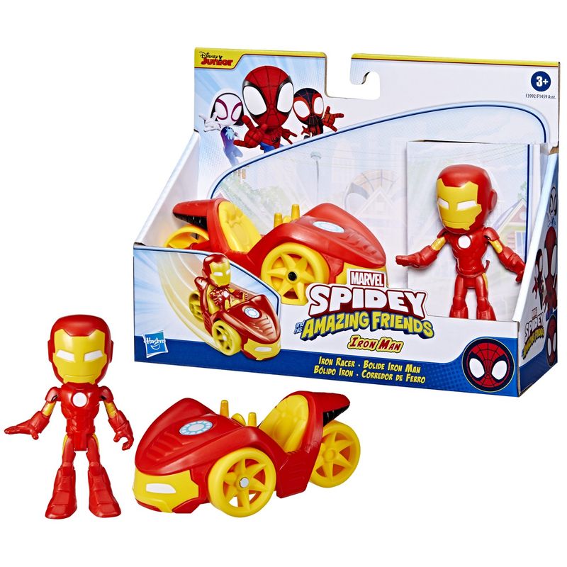 Jucarii, Copii si Bebe - Jucarii si jocuri - Figurine - Spidey prietenii extraordinari set vehicul si figurina Iron Man - Infinity.ro