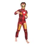 Jucarii, Copii si Bebe - Jucarii si jocuri - Jucarii de rol - Masti si costume copii - Costum cu muschi Iron Man pentru baiat 100-120 cm 3-5 ani - Infinity.ro