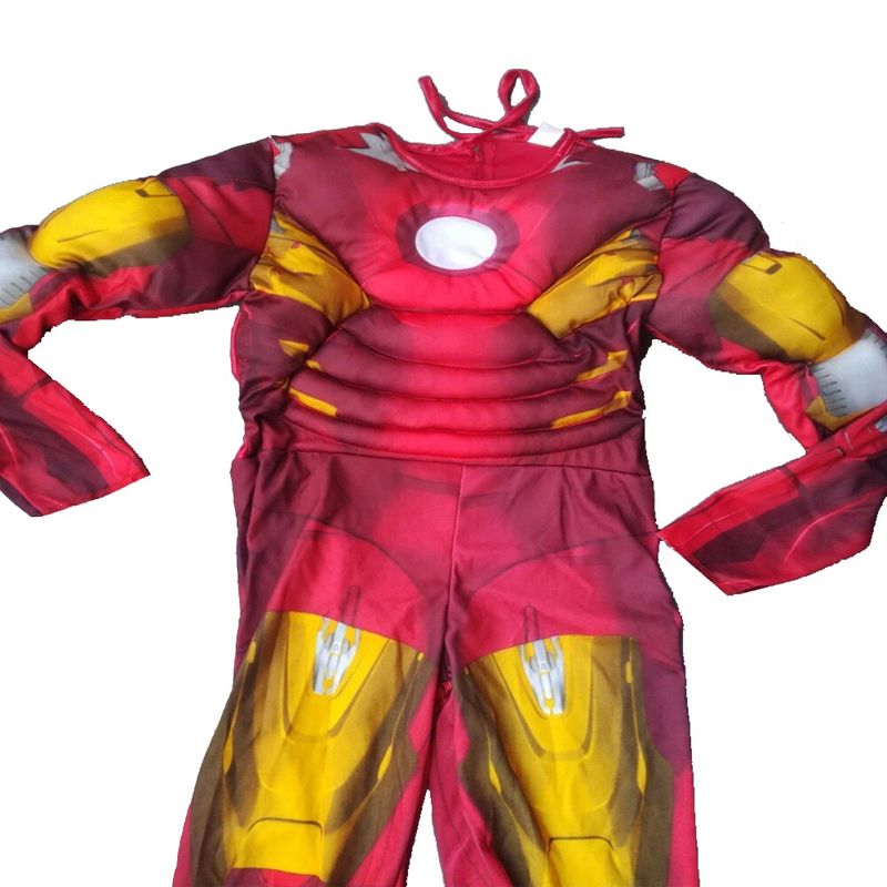 Jucarii, Copii si Bebe - Jucarii si jocuri - Jucarii de rol - Masti si costume copii - Costum cu muschi Iron Man pentru baiat 100-120 cm 3-5 ani - Infinity.ro