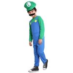Jucarii, Copii si Bebe - Jucarii si jocuri - Jucarii de rol - Masti si costume copii - Costum Luigi Super Mario pentru copii 3-5 ani 90-115 cm - Infinity.ro