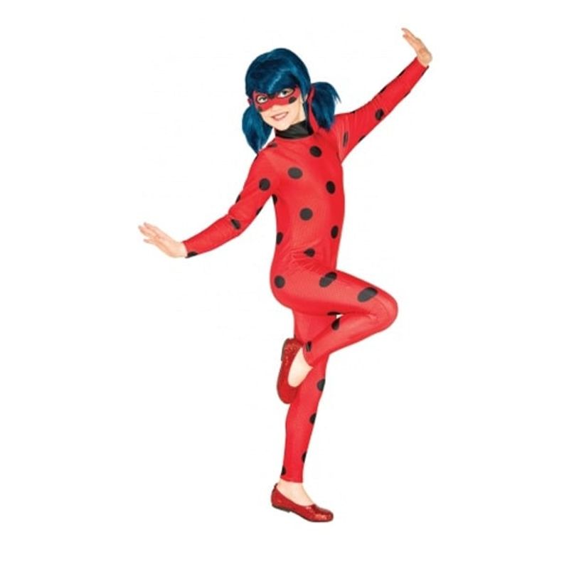 Jucarii, Copii si Bebe - Jucarii si jocuri - Jucarii de rol - Masti si costume copii - Costum Buburuza Miraculoasa pentru fete - Ladybug 104 cm 3-4 ani - Infinity.ro