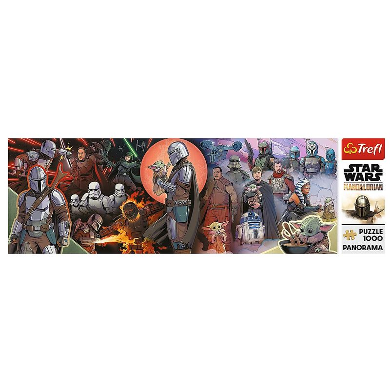 Jucarii, Copii si Bebe - Jucarii si jocuri - Jocuri si puzzle - Puzzle - Puzzle Trefl 1000 panorama Star Wars avaneturile Mandalorianului - Infinity.ro