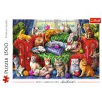 Jucarii, Copii si Bebe - Jucarii si jocuri - Jocuri si puzzle - Puzzle - Puzzle Trefl 1500 pisicutele pe canapea - Infinity.ro
