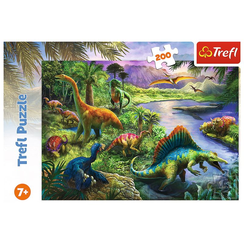Jucarii, Copii si Bebe - Jucarii si jocuri - Jocuri si puzzle - Puzzle - Puzzle Trefl 200 lumea dinozaurilor - Infinity.ro