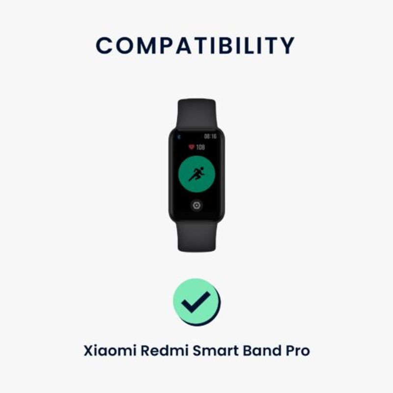 Laptop, Telefoane si Tablete/Wearables si gadgeturi/Wearables/Accesorii wearables - Set 2 curele kwmobile pentru Xiaomi Redmi Smart Band Pro, Silicon, Negru/Portocaliu, 57425.05 - Infinity.ro