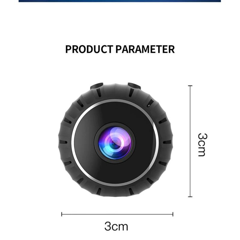 Casa si Gradina - Electrice - Smart Home - Camere de supraveghere - Mini Camera Spion, WI-FI, 1080p, HD, transmitere live, cu microfon, senzor de miscare, mod vedere nocturna, 30x30 mm - Infinity.ro