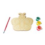 Jucarii, Copii si Bebe - Jucarii si jocuri - Jucarii & jocuri educative - Seturi pictura si desen - Pictura pe lemn, model Fluture, 13 cm, 201LF - Infinity.ro