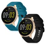 Laptop, Telefoane si Tablete - Wearables si gadgeturi - Wearables - Accesorii wearables - Set 2 curele pentru AGPTEK LW11, Kwmobile, Verde/Negru, Silicon, 56653.57 - Infinity.ro