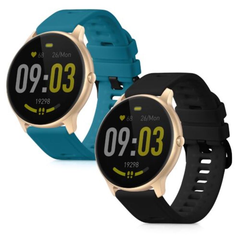 Laptop, Telefoane si Tablete - Wearables si gadgeturi - Wearables - Accesorii wearables - Set 2 curele pentru AGPTEK LW11, Kwmobile, Verde/Negru, Silicon, 56653.57 - Infinity.ro