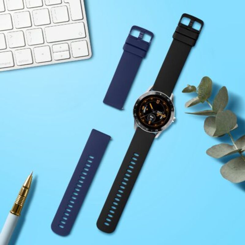 Laptop, Telefoane si Tablete - Wearables si gadgeturi - Wearables - Accesorii wearables - Set 2 curele pentru Blackview X1, Kwmobile, Negru/Albastru, Silicon, 58170.01 - Infinity.ro