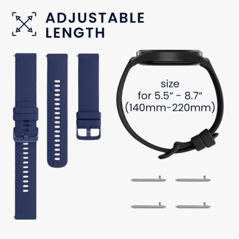Laptop, Telefoane si Tablete - Wearables si gadgeturi - Wearables - Accesorii wearables - Set 2 curele pentru Blackview X1, Kwmobile, Negru/Albastru, Silicon, 58170.01 - Infinity.ro