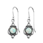 Fashion, accesorii si bijuterii - Femei - Bijuterii femei - Cercei femei - Cercei argint cu pietre semipretioase, Opal Fire Snow, A4S23649-2 - Infinity.ro