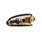 Fashion, accesorii si bijuterii - Barbati - Bijuterii barbati - Bratari barbati - Bratara din piele ecologica, model Skull, negru, BR29 - Infinity.ro