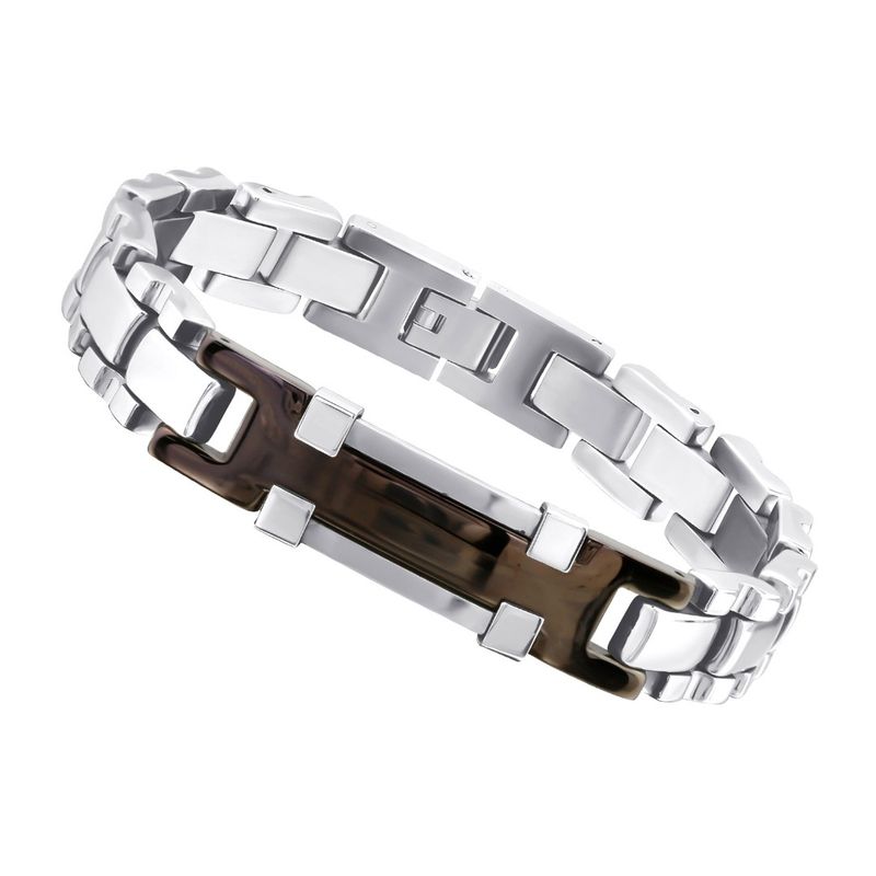 Fashion, accesorii si bijuterii - Barbati - Bijuterii barbati - Bratari barbati - Bratara din otel inoxidabil, Grad chirurgical 316L, Titan, A4S8079 - Infinity.ro