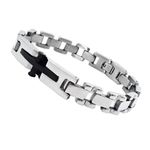 Fashion, accesorii si bijuterii - Barbati - Bijuterii barbati - Bratari barbati - Bratara din otel inoxidabil, Grad chirurgical 316L, Cross, A4S1898 - Infinity.ro