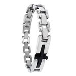 Fashion, accesorii si bijuterii - Barbati - Bijuterii barbati - Bratari barbati - Bratara din otel inoxidabil, Grad chirurgical 316L, Cross, A4S1898 - Infinity.ro