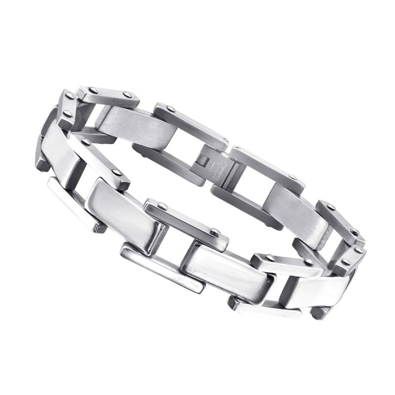 Fashion, accesorii si bijuterii - Barbati - Bijuterii barbati - Bratari barbati - Bratara din otel inoxidabil, Grad chirurgical 316L, Lant, A4S1872 - Infinity.ro