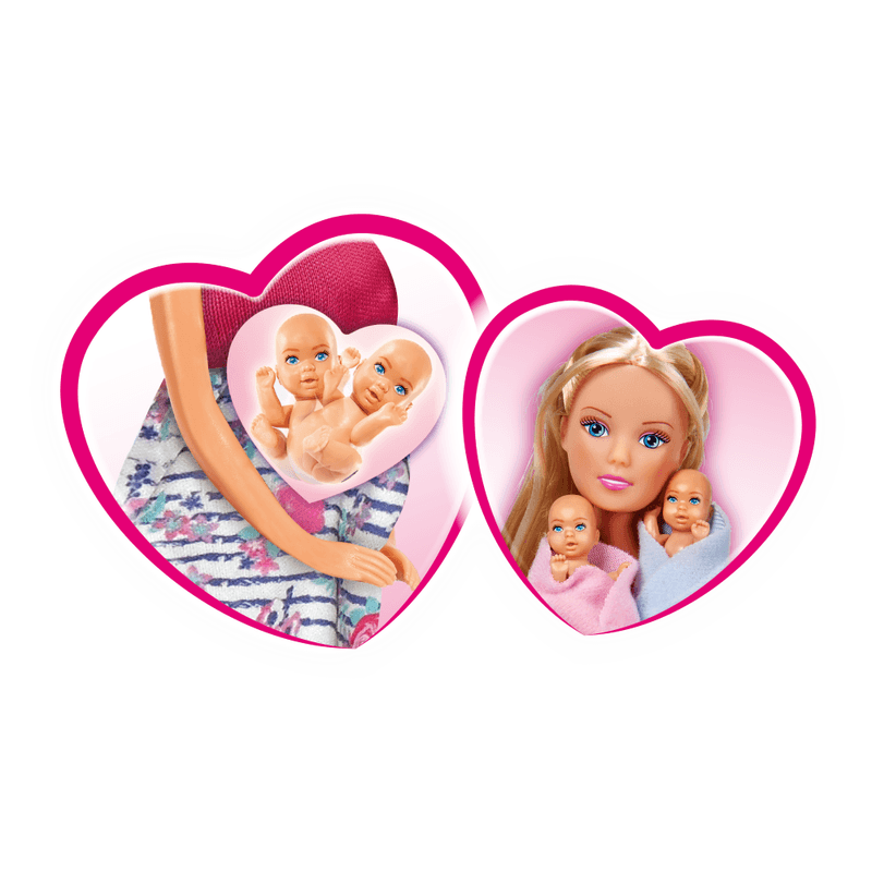 Jucarii, Copii si Bebe - Jucarii si jocuri - Papusi si accesorii - Papusi - Papusa Steffi cu gemeni si accesorii - Infinity.ro