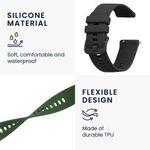 Laptop, Telefoane si Tablete - Wearables si gadgeturi - Wearables - Accesorii wearables - Set 2 curele pentru Garmin Venu Sq/Venu Sq Music, Kwmobile, Negru/Verde, Silicon, 57776.03 - Infinity.ro