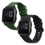 Laptop, Telefoane si Tablete - Wearables si gadgeturi - Wearables - Accesorii wearables - Set 2 curele pentru Garmin Venu Sq/Venu Sq Music, Kwmobile, Negru/Verde, Silicon, 57776.03 - Infinity.ro