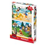 Jucarii, Copii si Bebe - Jucarii si jocuri - Jocuri si puzzle - Puzzle - Puzzle 2 in 1 - Mickey campionul (2 x 77 piese) - Infinity.ro