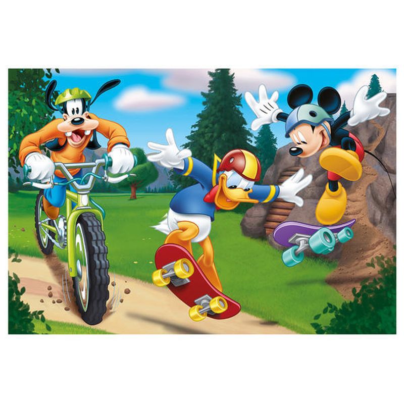 Jucarii, Copii si Bebe - Jucarii si jocuri - Jocuri si puzzle - Puzzle - Puzzle 2 in 1 - Mickey campionul (2 x 77 piese) - Infinity.ro