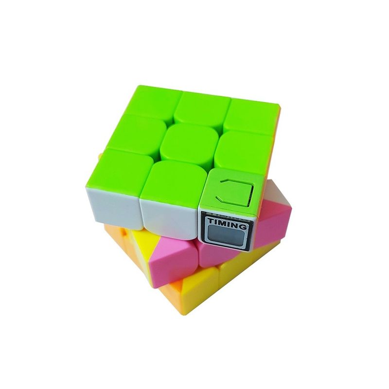 Jucarii, Copii si Bebe - Jucarii si jocuri - Jucarii & jocuri educative - Jucarii interactive - Cub Magic 3x3x3 Magic cu Timer, Stickerless, 327CUB - Infinity.ro