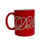 Casa si Gradina - Bucatarie si vesela - Cani si pahare - Cani si cesti - Cana personalizata cu cristale Delia , rosie , 325 ml - Infinity.ro