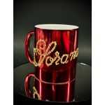 Casa si Gradina - Bucatarie si vesela - Cani si pahare - Cani si cesti - Cana personalizata cu cristale rosu lucios, oglinda , 325 ml - Infinity.ro