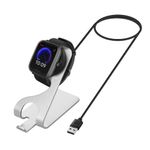 Laptop, Telefoane si Tablete - Wearables si gadgeturi - Wearables - Accesorii wearables - Docking stand pentru Huami Amazfit Bip U/Amazfit Pop Pro/Amazfit T-Rex Pro, Kwmobile, Negru/Argintiu, Metal, 58727.01 - Infinity.ro