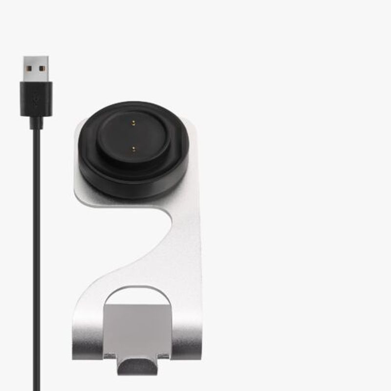 Laptop, Telefoane si Tablete - Wearables si gadgeturi - Wearables - Accesorii wearables - Docking stand pentru Huami Amazfit Bip U/Amazfit Pop Pro/Amazfit T-Rex Pro, Kwmobile, Negru/Argintiu, Metal, 58727.01 - Infinity.ro