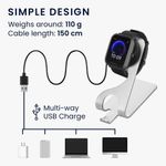 Laptop, Telefoane si Tablete - Wearables si gadgeturi - Wearables - Accesorii wearables - Docking stand pentru Huami Amazfit Bip U/Amazfit Pop Pro/Amazfit T-Rex Pro, Kwmobile, Negru/Argintiu, Metal, 58727.01 - Infinity.ro