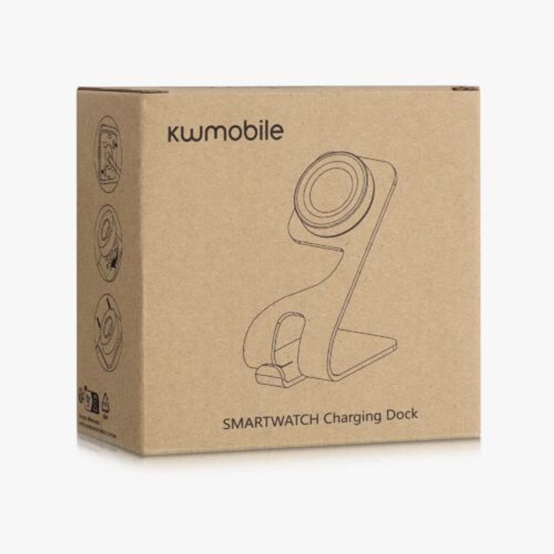 Laptop, Telefoane si Tablete - Wearables si gadgeturi - Wearables - Accesorii wearables - Docking stand pentru Huami Amazfit Bip U/Amazfit Pop Pro/Amazfit T-Rex Pro, Kwmobile, Negru/Argintiu, Metal, 58727.01 - Infinity.ro