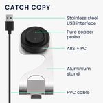 Laptop, Telefoane si Tablete - Wearables si gadgeturi - Wearables - Accesorii wearables - Docking stand pentru Huami Amazfit Bip U/Amazfit Pop Pro/Amazfit T-Rex Pro, Kwmobile, Negru/Argintiu, Metal, 58727.01 - Infinity.ro