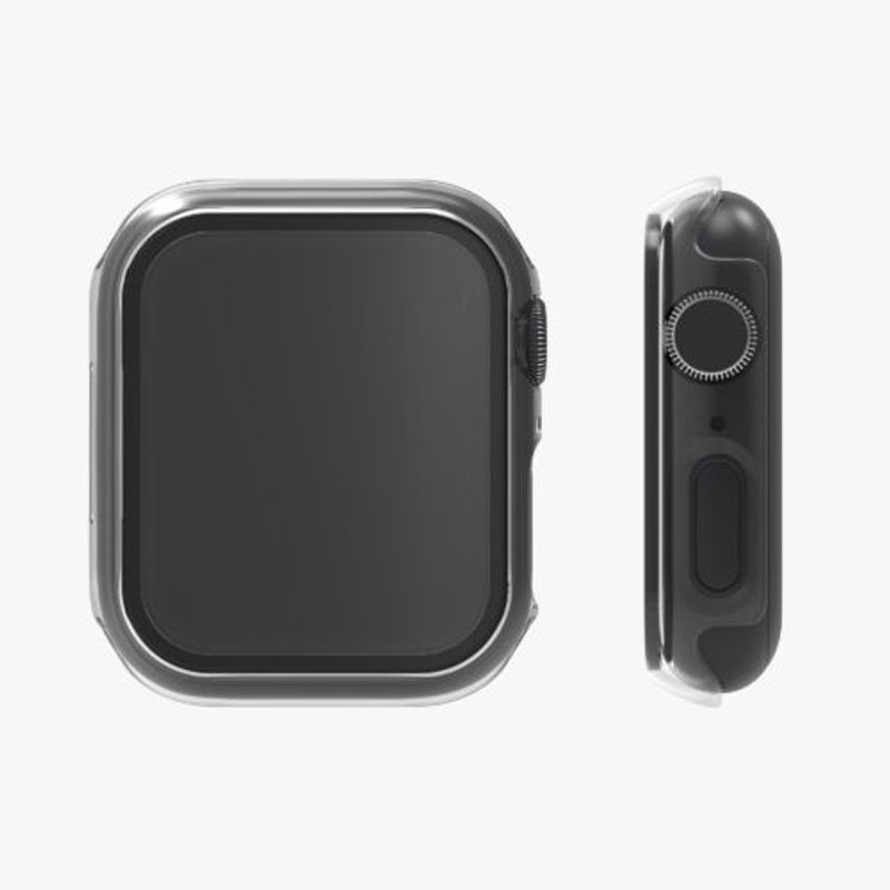 Laptop, Telefoane si Tablete - Wearables si gadgeturi - Wearables - Accesorii wearables - Set 2 Huse pentru Apple Watch 7 (41mm), Kwmobile, Sticla securizata, Negru/Transparent, 56540.01 - Infinity.ro